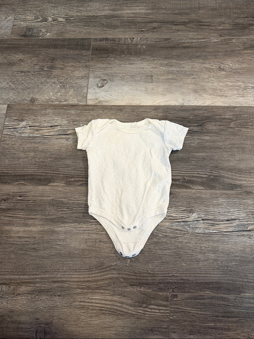 Petit‎ Lem Cream Short-Sleeve Baby One-Piece Bodysuit